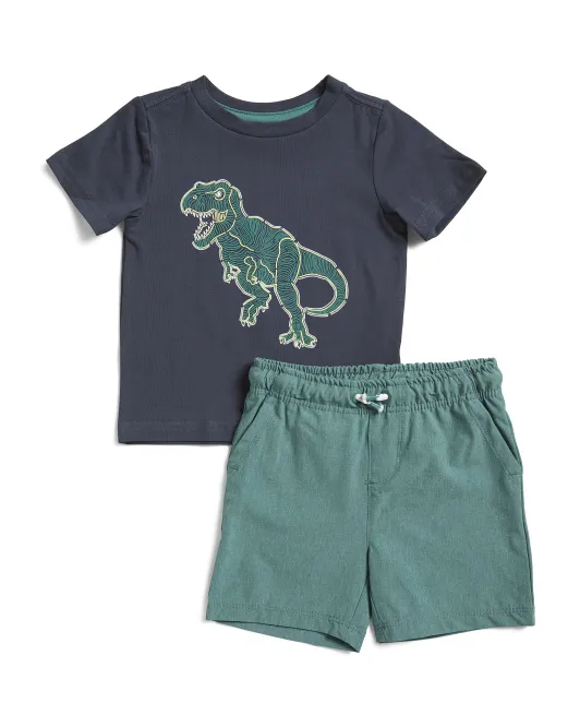 Комплект футболки Dino из 2 предметов и гибридных шорт для мальчиков-младенцев Tommy Bahama, цвет Teal Combo
Комплект футболки Dino из 2 предметов и гибридных шорт для мальчиков-младенцев Tommy Bahama, цвет Teal Combo