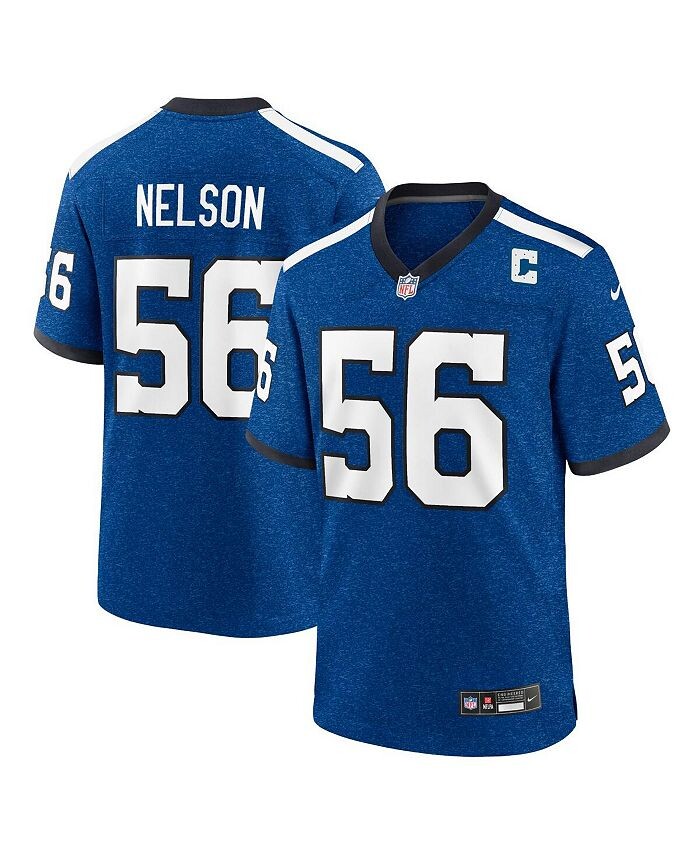Мужское джерси Quenton Nelson Royal Indianapolis Colts Indiana Nights Alternate Game Джерси Nike, синий
Мужское джерси Quenton Nelson Royal Indianapolis Colts Indiana Nights Alternate Game Джерси Nike, синий