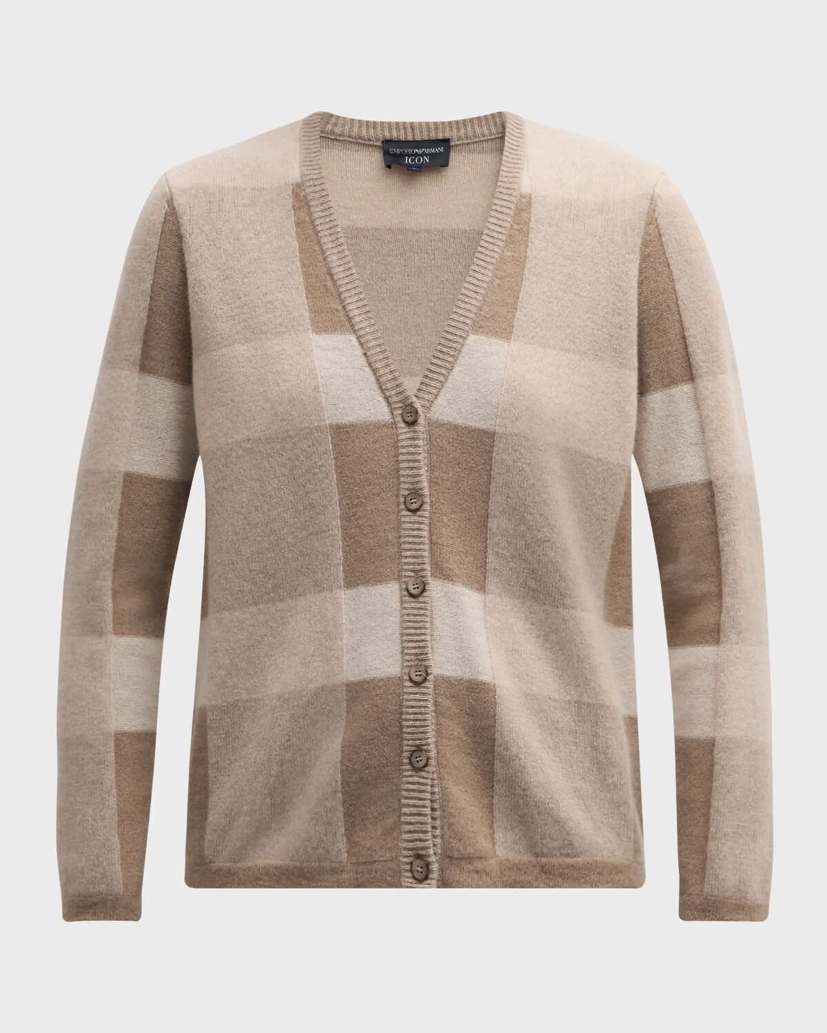 Кардиган в клетку из шерстяного кашемира Emporio Armani, цвет Solid Medium Beige
Кардиган в клетку из шерстяного кашемира Emporio Armani, цвет Solid Medium Beige