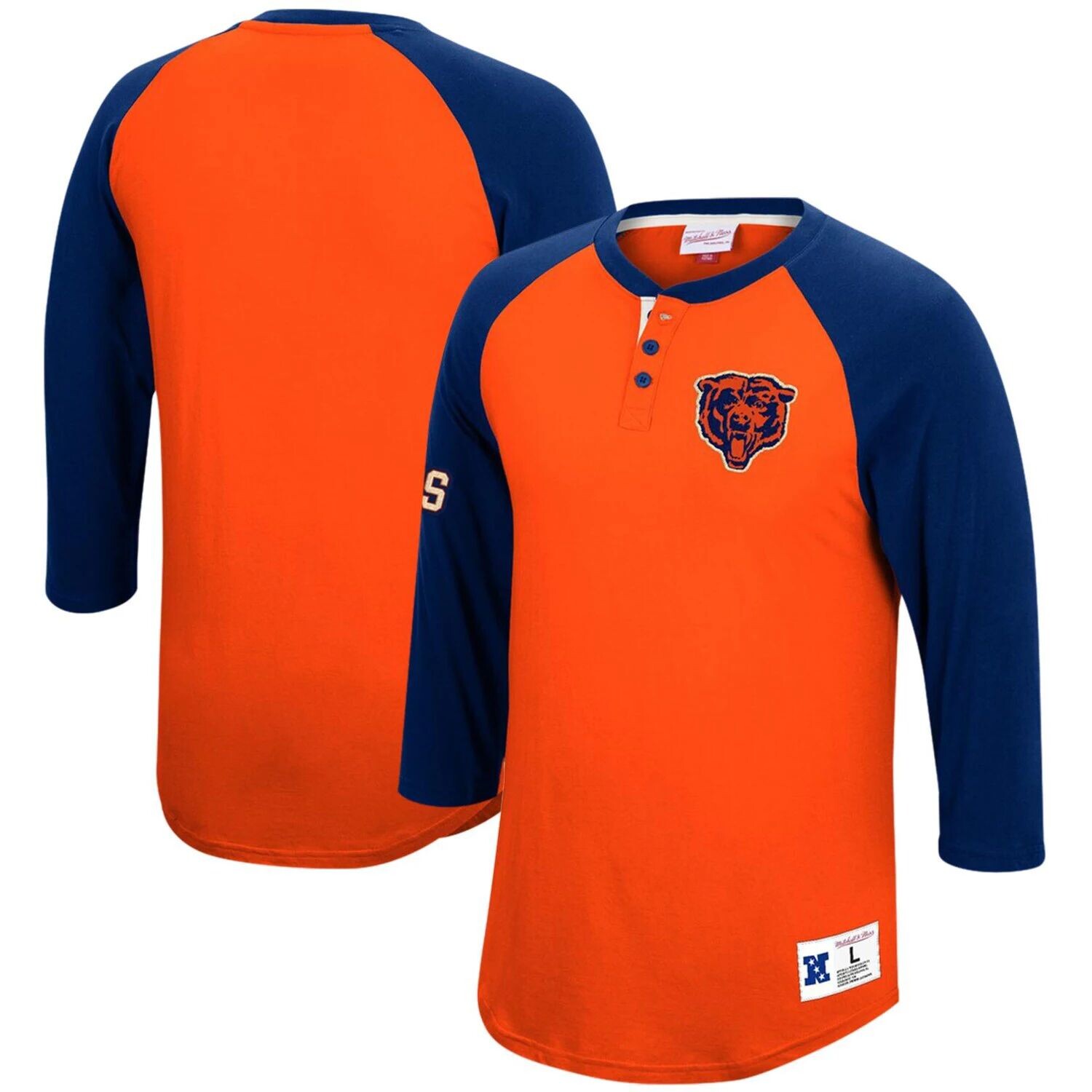 Мужская футболка Mitchell & Ness Orange Chicago Bears с историческим логотипом Ultimate Play с рукавом 3/4 реглан Хенли
Мужская футболка Mitchell & Ness Orange Chicago Bears с историческим логотипом Ultimate Play с рукавом 3/4 реглан Хенли