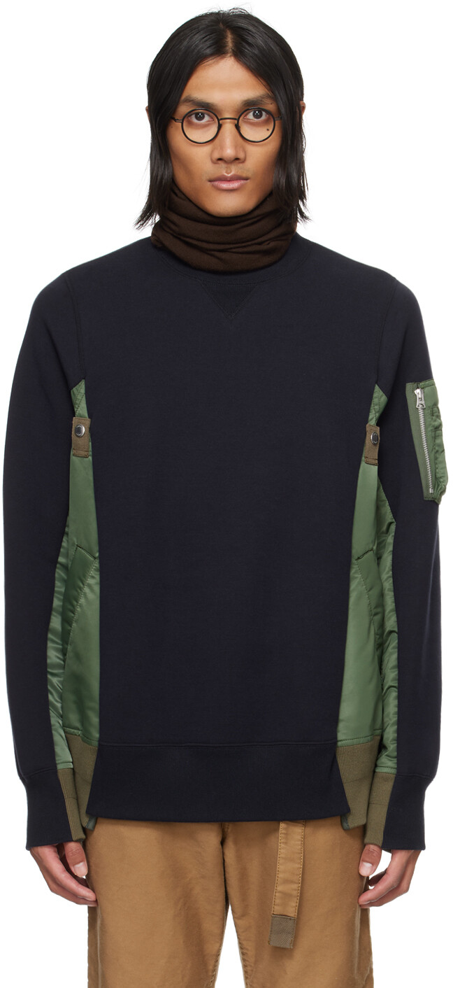 Толстовка со вставками темно-синего цвета и цвета хаки Sacai, цвет Navy/Khaki
Толстовка со вставками темно-синего цвета и цвета хаки Sacai, цвет Navy/Khaki