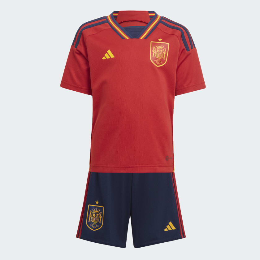 Спортивный костюм: футболка и шорты adidas Spain 22 Home Mini Kit, красный/темно-синий/желтый
Спортивный костюм: футболка и шорты adidas Spain 22 Home Mini Kit, красный/темно-синий/желтый
