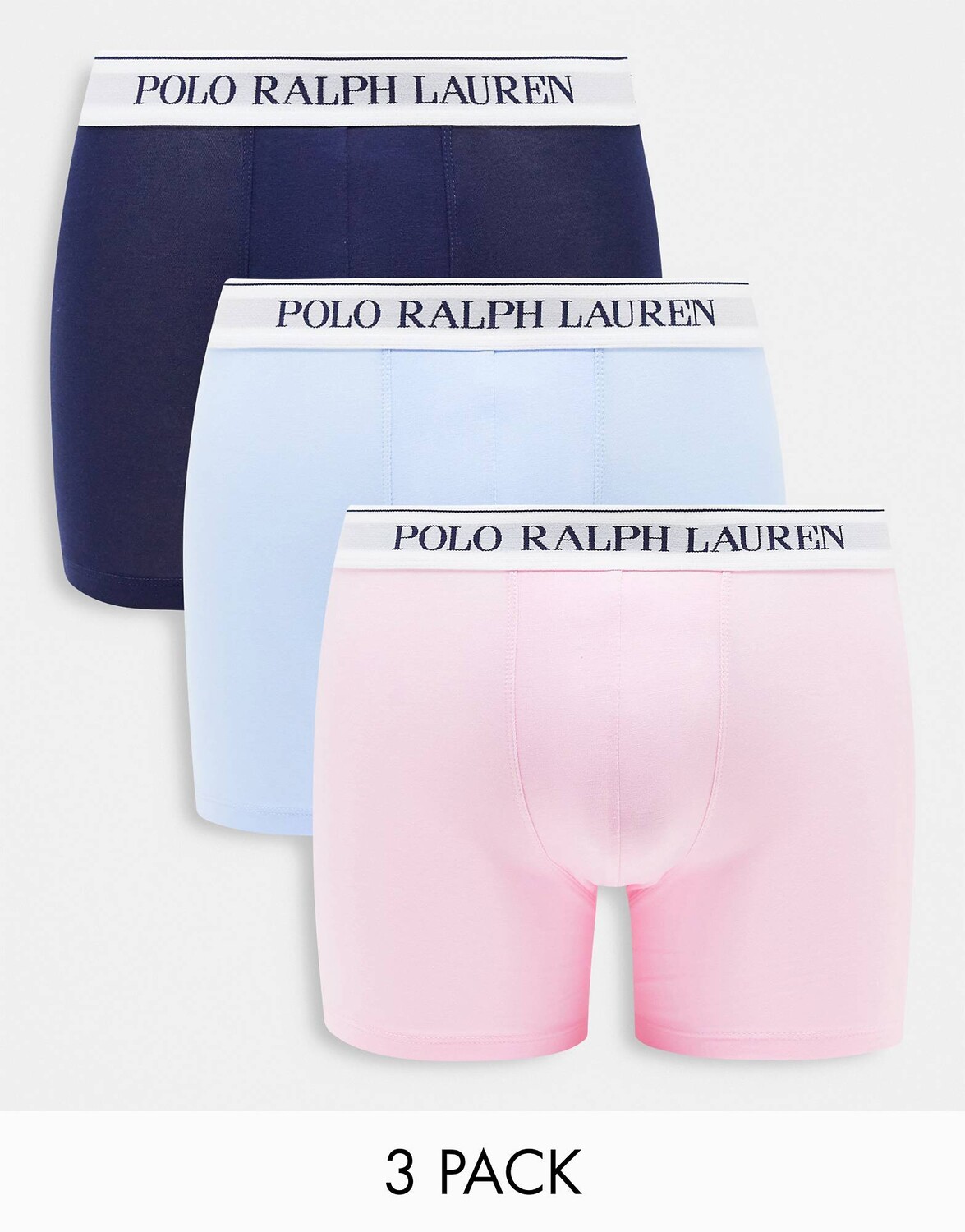 Комплект из 3 пар трусов Polo Ralph Lauren синего/темно-синего/розового цвета с поясом с контрастным логотипом
Комплект из 3 пар трусов Polo Ralph Lauren синего/темно-синего/розового цвета с поясом с контрастным логотипом