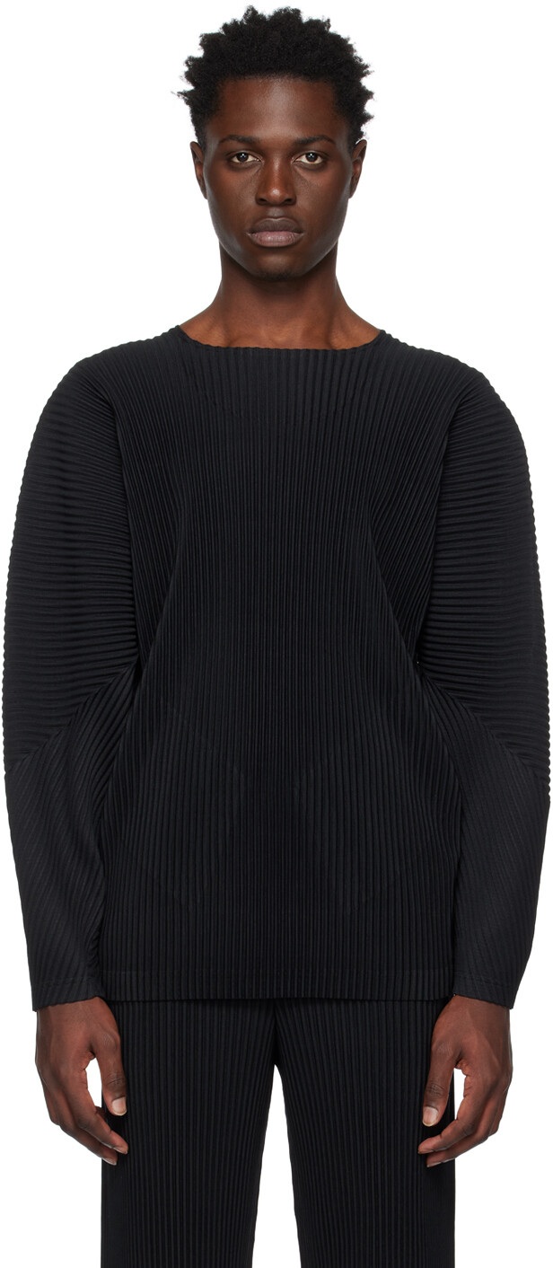 Черная футболка с длинным рукавом Monthly Color January Homme Plissé Issey Miyake, Черный
Черная футболка с длинным рукавом Monthly Color January Homme Plissé Issey Miyake, Черный