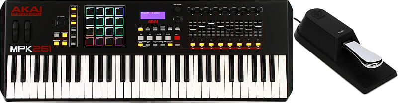 Комплект 61-клавишного контроллера клавиатуры Akai Professional MPK261 с педалью сустейна / ножным переключателем Yamaha FC4A Yamaha + Akai Professional FC4A=1 MPK261=1
Комплект 61-клавишного контроллера клавиатуры Akai Professional MPK261 с педалью сустейна / ножным переключателем Yamaha FC4A Yamaha + Akai Professional FC4A=1 MPK261=1