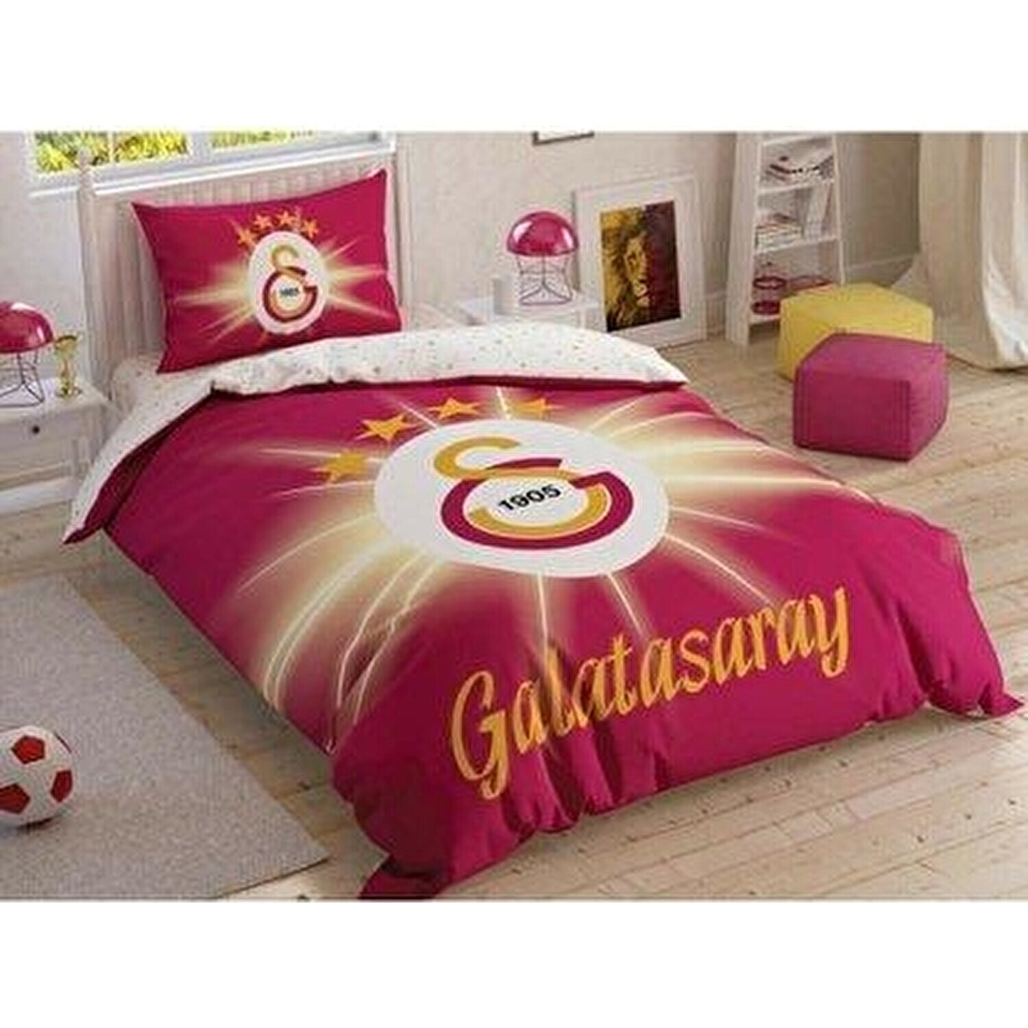 Комплект постельного белья Лицензионный комплект Tac Galatasaray с двойным пододеяльником Light Glow
Комплект постельного белья Лицензионный комплект Tac Galatasaray с двойным пододеяльником Light Glow