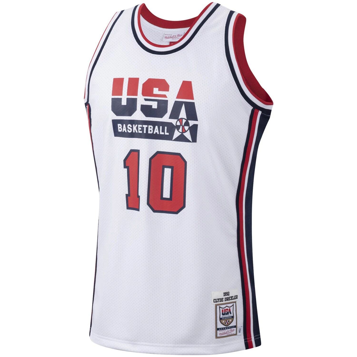 Мужская белая баскетбольная майка США Mitchell & Ness Clyde Drexler 1992 года выпуска, Белый
Мужская белая баскетбольная майка США Mitchell & Ness Clyde Drexler 1992 года выпуска, Белый