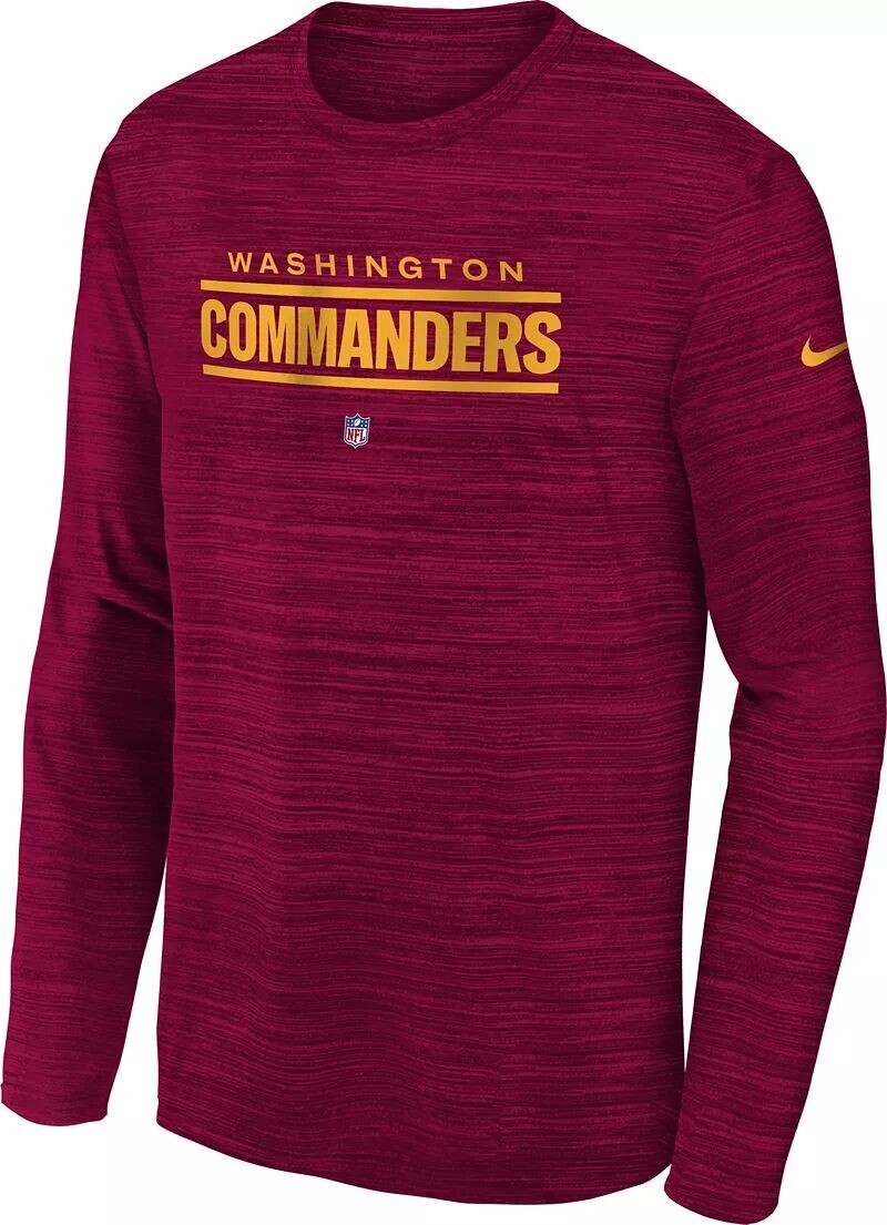 Красная футболка с длинными рукавами Nike Youth Washington Commanders Sideline Velocity
Красная футболка с длинными рукавами Nike Youth Washington Commanders Sideline Velocity