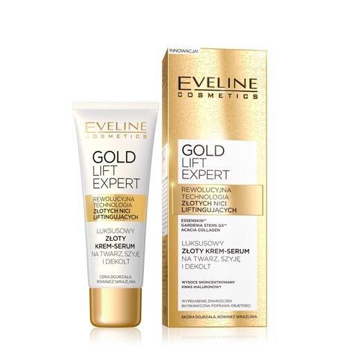 Eveline Cosmetics Gold Lift Expert роскошная золотистая крем-сыворотка для лица, шеи и декольте для зрелой кожи 40мл
Eveline Cosmetics Gold Lift Expert роскошная золотистая крем-сыворотка для лица, шеи и декольте для зрелой кожи 40мл