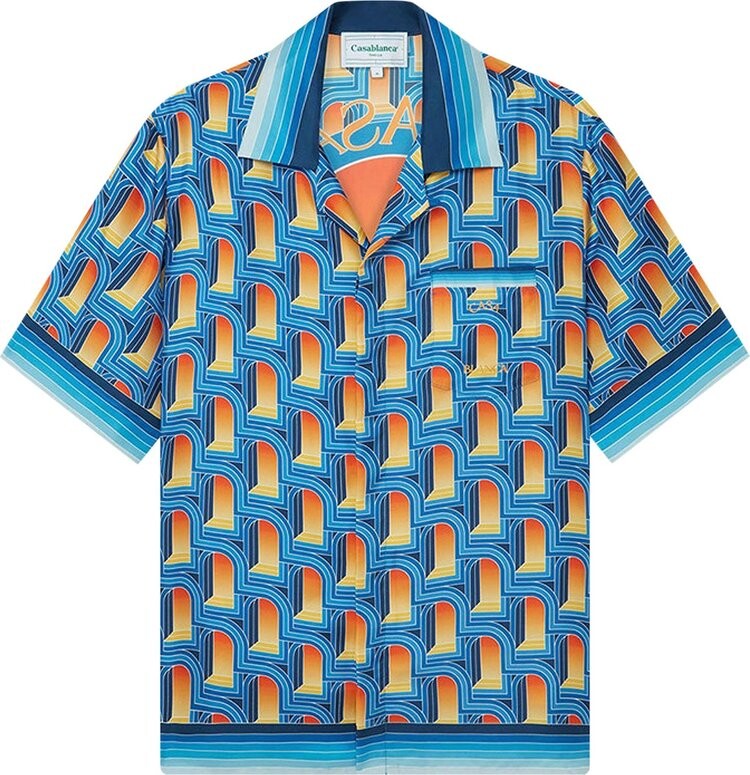 Рубашка Casablanca Cuban Collar Short-Sleeve Shirt 'La Arche De Nuit', разноцветный
Рубашка Casablanca Cuban Collar Short-Sleeve Shirt 'La Arche De Nuit', разноцветный