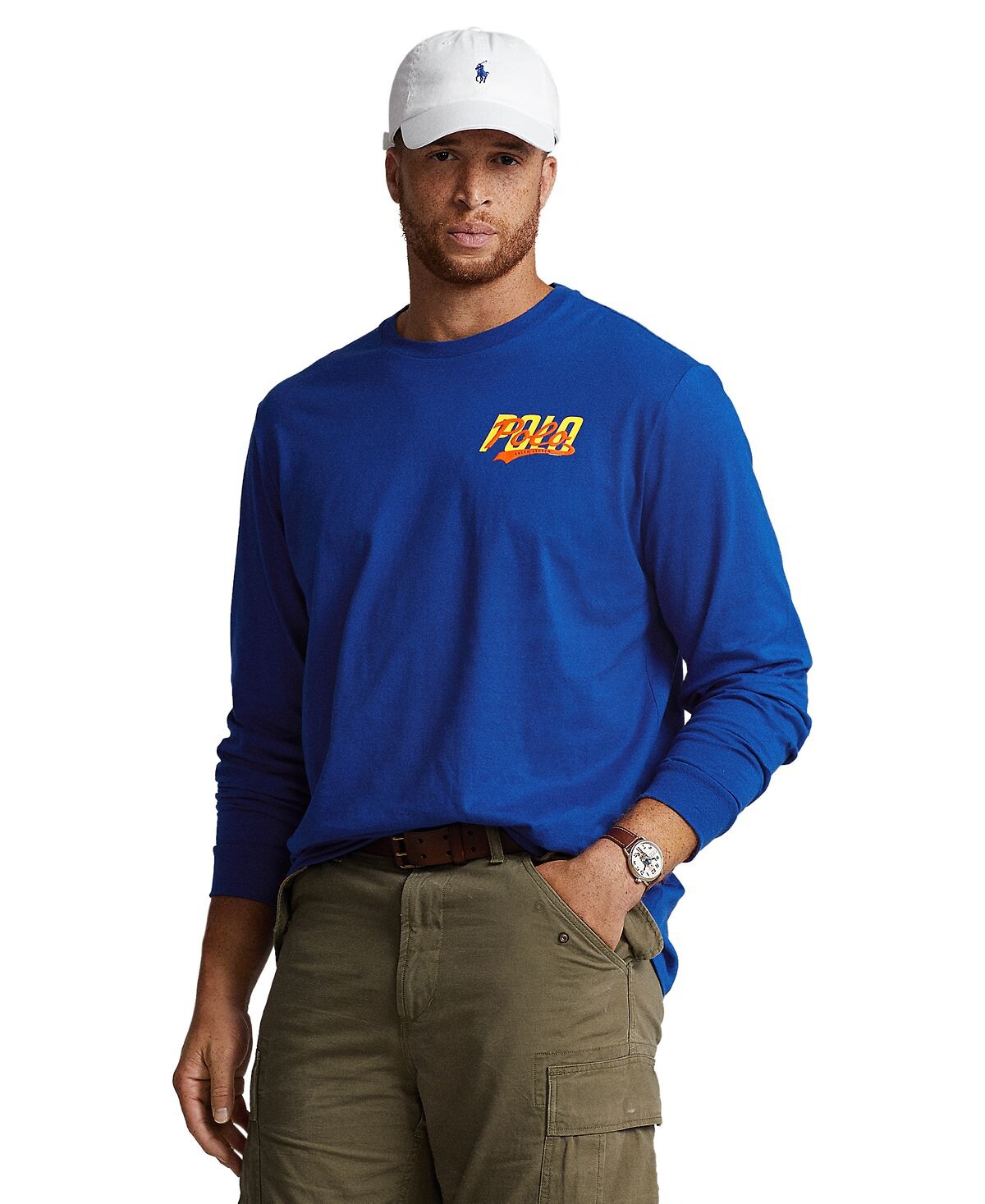 Мужская футболка из джерси с длинными рукавами и логотипом big & tall stacked Polo Ralph Lauren, мульти
Мужская футболка из джерси с длинными рукавами и логотипом big & tall stacked Polo Ralph Lauren, мульти