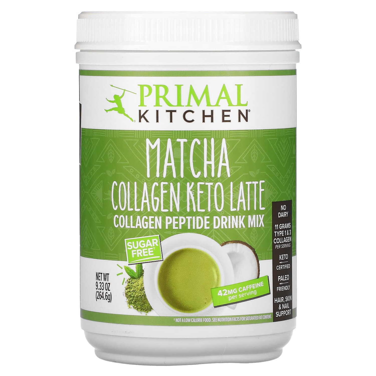 Collagen Keto Latte, кетогенный кофе латте с коллагеном, матча, 264,6 г (9,33 унции), Primal Kitchen
Collagen Keto Latte, кетогенный кофе латте с коллагеном, матча, 264,6 г (9,33 унции), Primal Kitchen