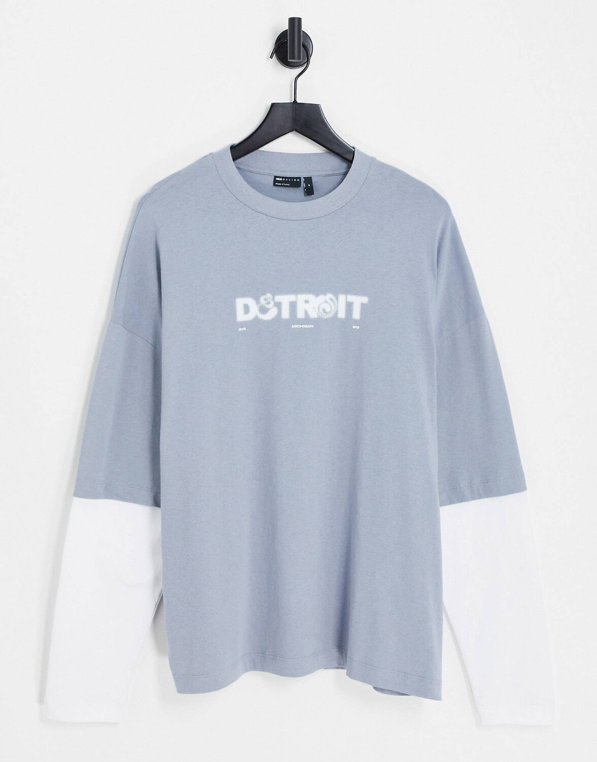 Серая оверсайз-футболка с длинным рукавом с двойным рукавом и принтом Detroit city ASOS DESIGN
Серая оверсайз-футболка с длинным рукавом с двойным рукавом и принтом Detroit city ASOS DESIGN