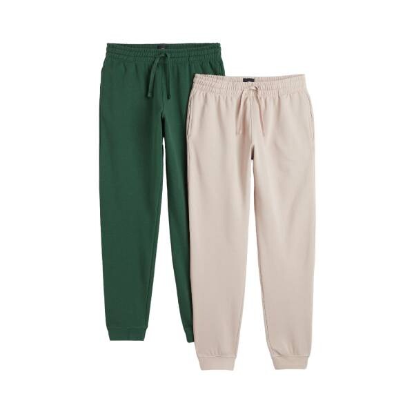 Комплект спортивных штанов H&M Regular Fit Sweatpants, 2 пары, зеленый/светло-бежевый
Комплект спортивных штанов H&M Regular Fit Sweatpants, 2 пары, зеленый/светло-бежевый