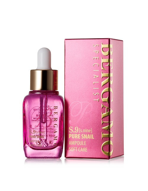BERGAMO S.9 Pure Snail Ampoule Soft Care сыворотка для лица со слизью улитки 30мл
BERGAMO S.9 Pure Snail Ampoule Soft Care сыворотка для лица со слизью улитки 30мл