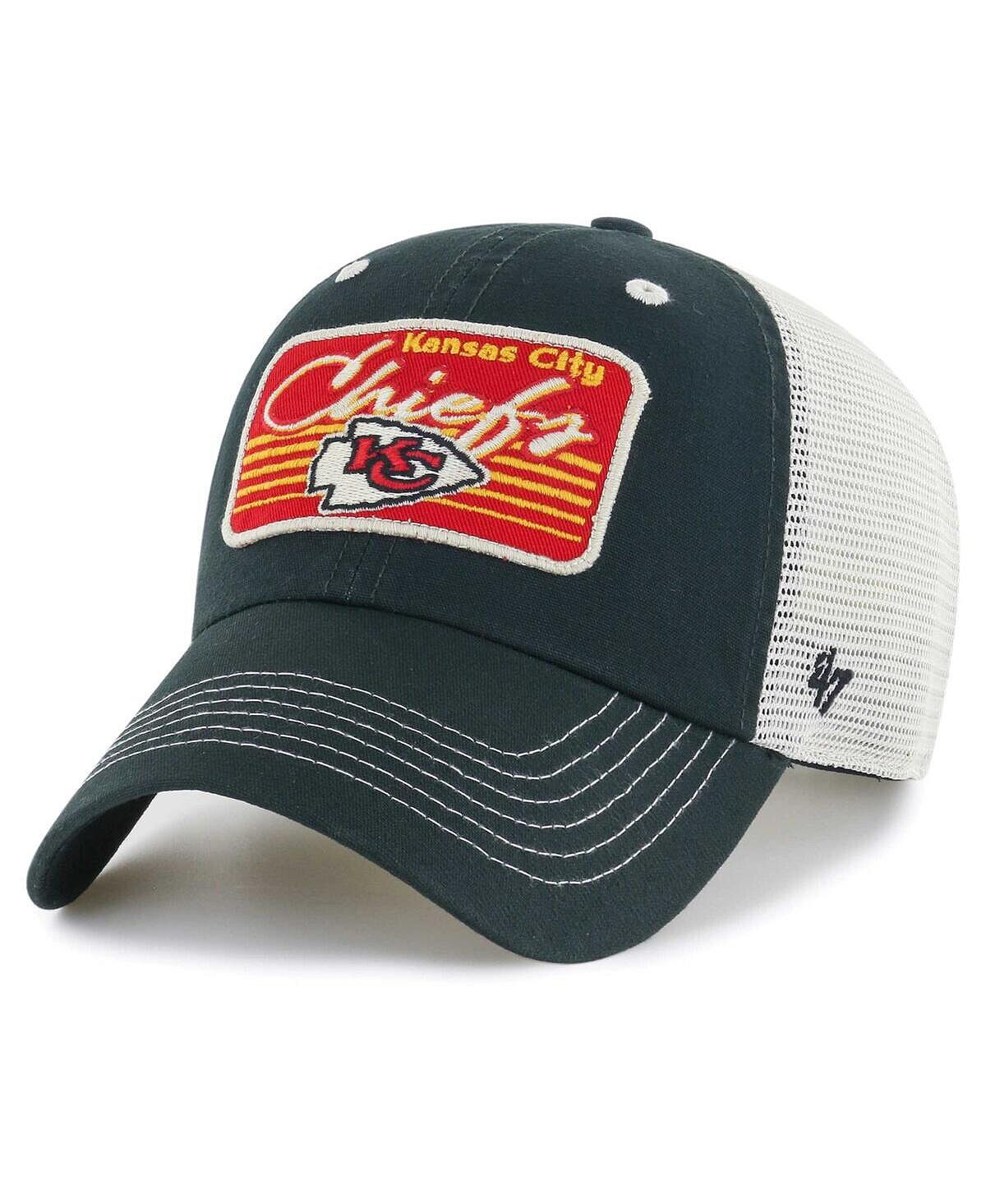 Мужская черная, натуральная регулируемая шляпа Kansas City Chiefs Five Point Trucker Clean Up '47 Brand
Мужская черная, натуральная регулируемая шляпа Kansas City Chiefs Five Point Trucker Clean Up '47 Brand