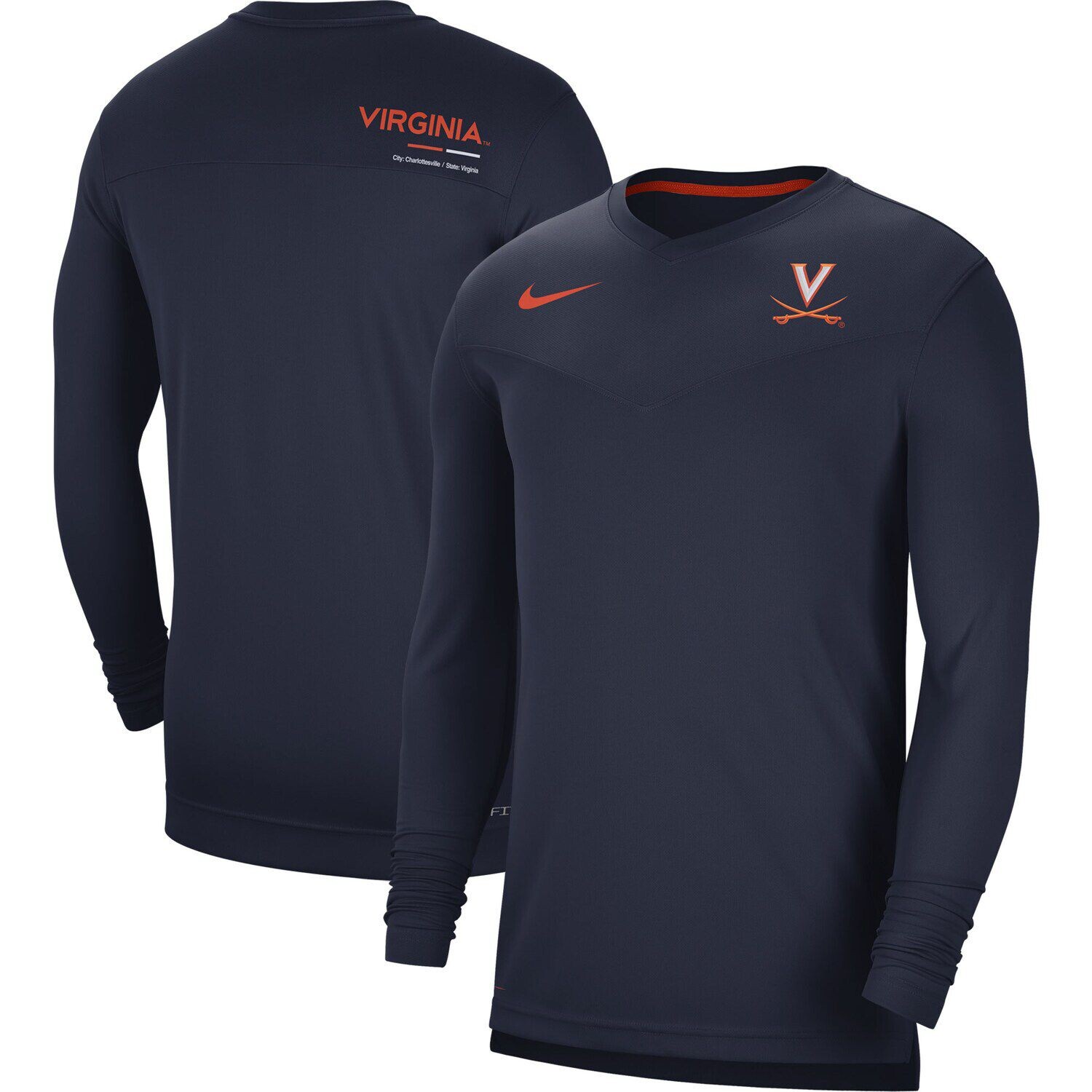 Мужская темно-синяя футболка с длинным рукавом и v-образным вырезом Virginia Cavaliers 2022 Coach Performance Nike
Мужская темно-синяя футболка с длинным рукавом и v-образным вырезом Virginia Cavaliers 2022 Coach Performance Nike