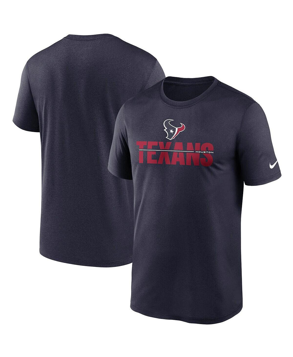 Мужская темно-синяя футболка houston texans legend microtype performance Nike, синий
Мужская темно-синяя футболка houston texans legend microtype performance Nike, синий