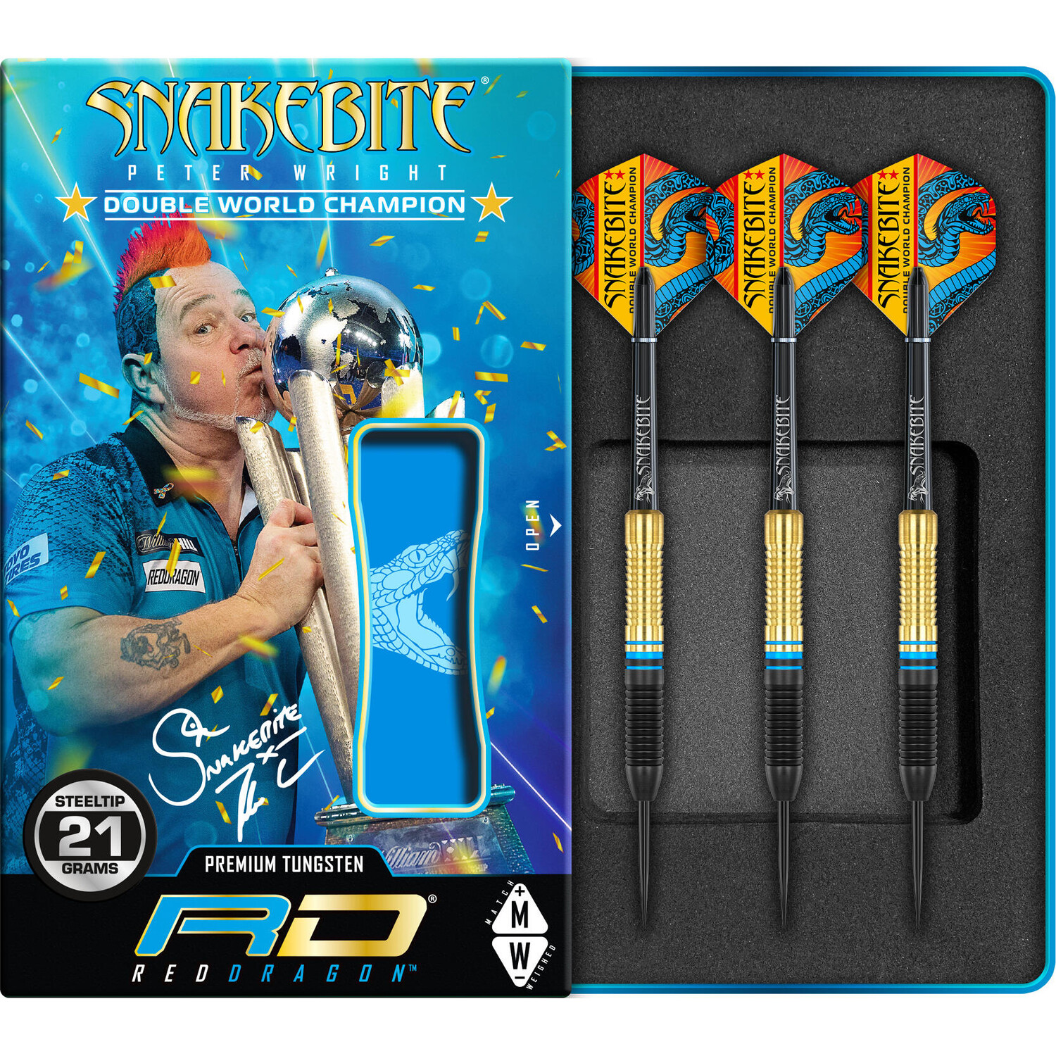 RED DRAGON Peter Wright Snakebite WC 2022 - 21-граммовые дротики из латуни со стальным наконечником RED DRAGON DARTS
RED DRAGON Peter Wright Snakebite WC 2022 - 21-граммовые дротики из латуни со стальным наконечником RED DRAGON DARTS