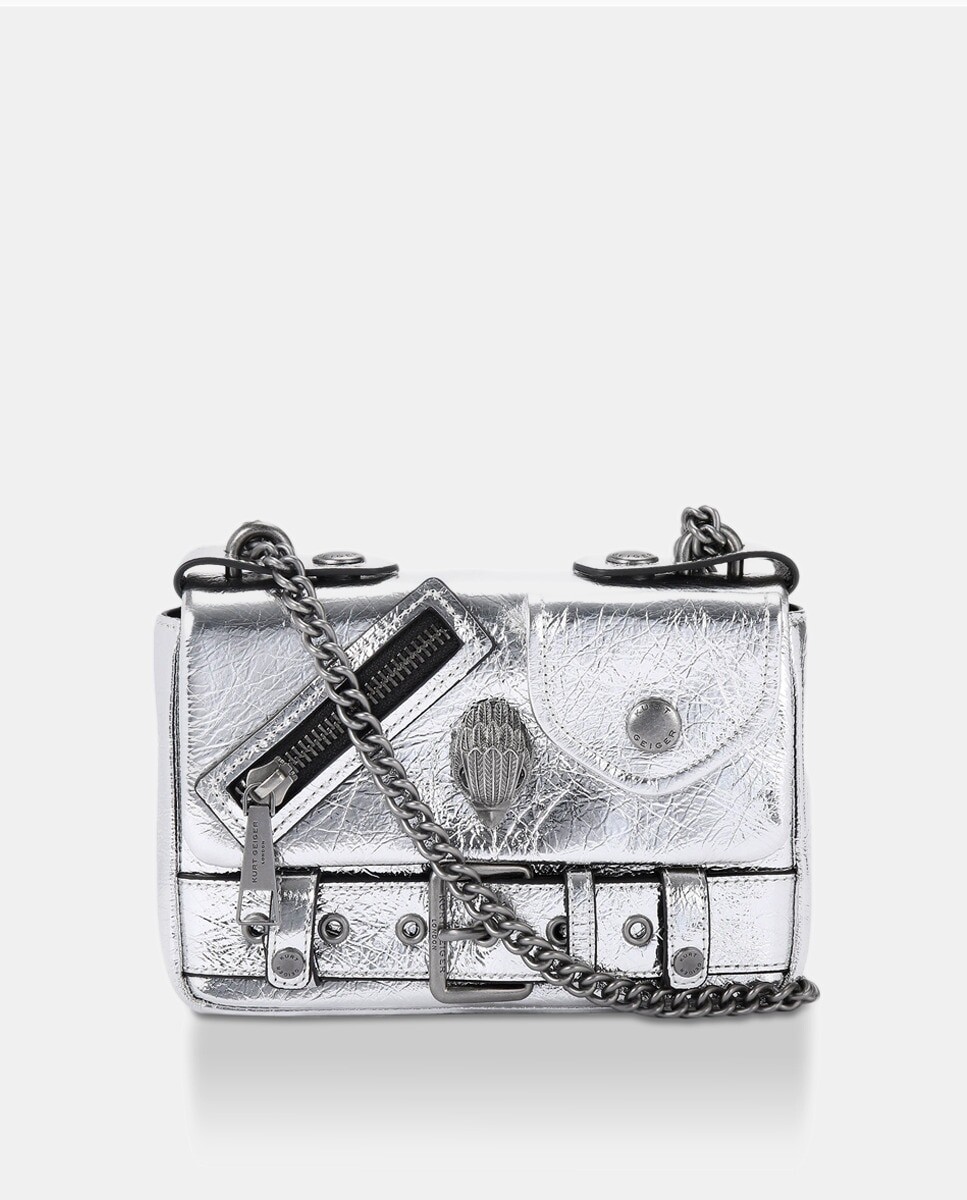 Маленькая кожаная сумка через плечо Hackney серебристого цвета Kurt Geiger, серебро
Маленькая кожаная сумка через плечо Hackney серебристого цвета Kurt Geiger, серебро