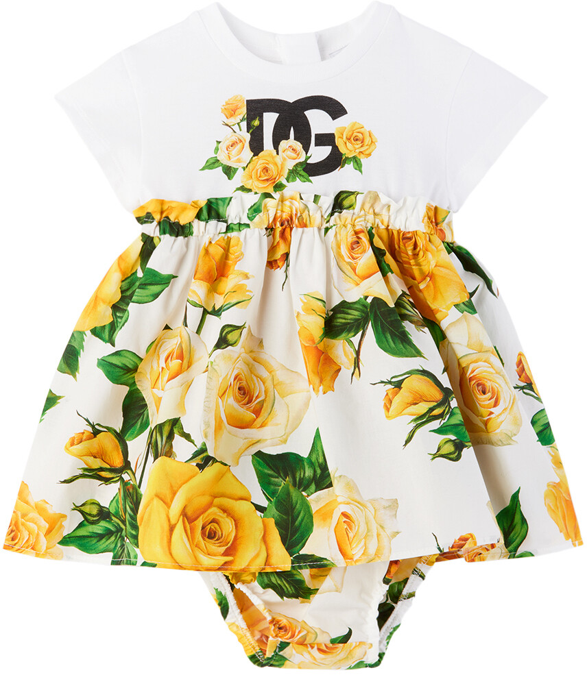 Детское желтое платье с цветочным принтом и комплект шароваров Dolce&Gabbana, Желтый
Детское желтое платье с цветочным принтом и комплект шароваров Dolce&Gabbana, Желтый