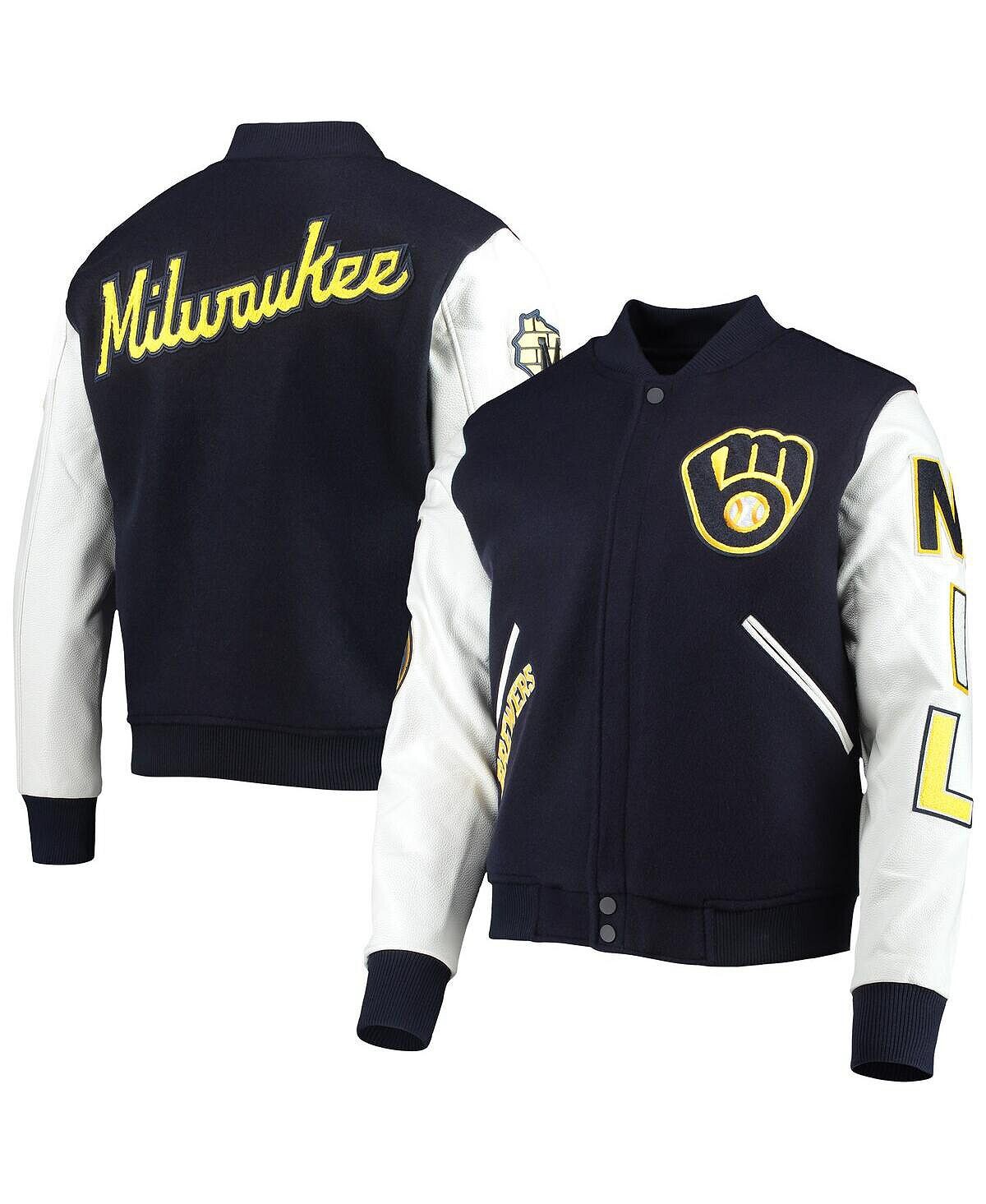 Мужская темно-синяя куртка milwaukee brewers varsity logo с молнией во всю длину Pro Standard, синий
Мужская темно-синяя куртка milwaukee brewers varsity logo с молнией во всю длину Pro Standard, синий