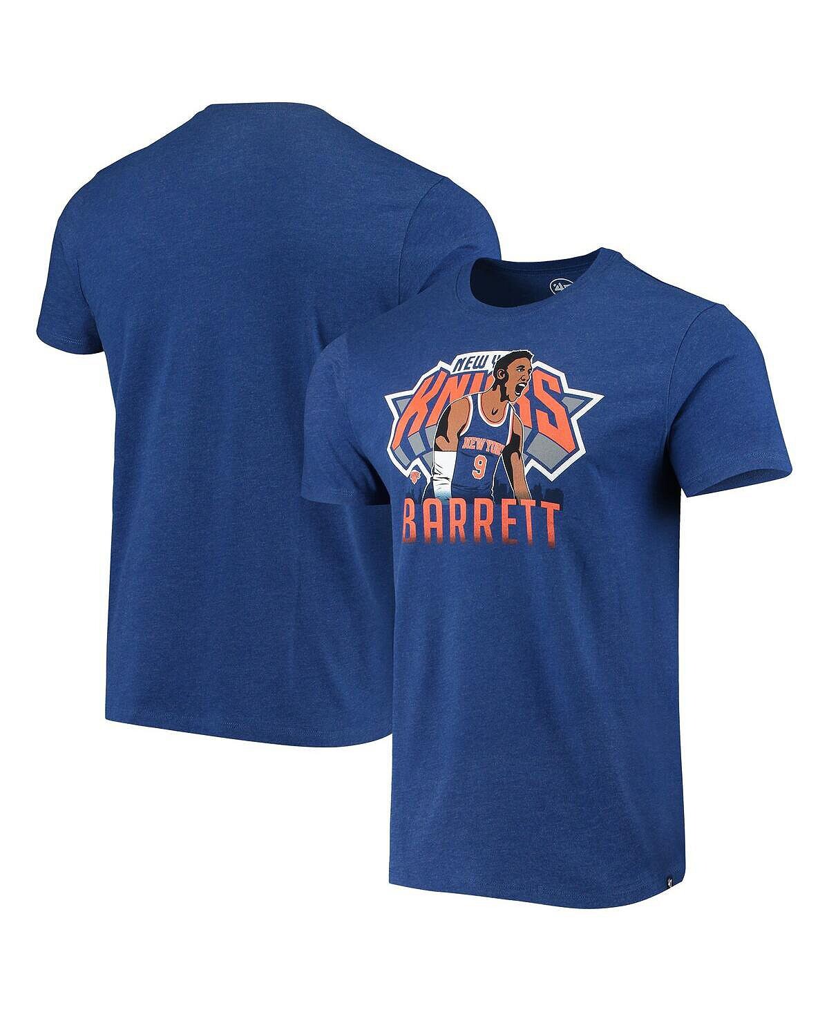 Мужская футболка rj barrett heathered blue с рисунком new york knicks player '47 Brand, синий
Мужская футболка rj barrett heathered blue с рисунком new york knicks player '47 Brand, синий