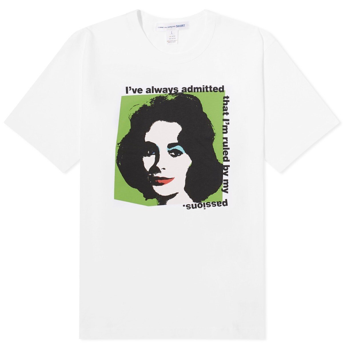 Футболка Comme Des Garçons Shirt X Andy Warhol Elizabeth Taylor T-Shi, белый
Футболка Comme Des Garçons Shirt X Andy Warhol Elizabeth Taylor T-Shi, белый
