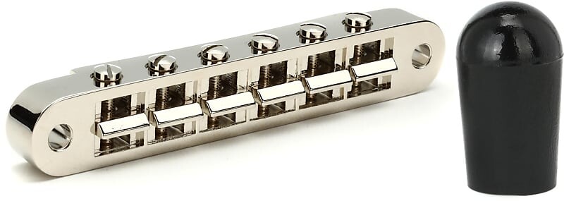 Аксессуары Gibson Nashville Tune-O-Matic Bridge с полной сборкой - никелевый комплект с колпачком тумблера аксессуаров Gibson - черный Gibson Accessories PBBR-045=1 PRTK-010=1
Аксессуары Gibson Nashville Tune-O-Matic Bridge с полной сборкой - никелевый комплект с колпачком тумблера аксессуаров Gibson - черный Gibson Accessories PBBR-045=1 PRTK-010=1