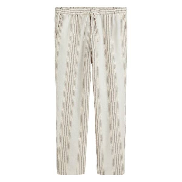Брюки из смесовой льняной ткани H&M Regular Fit Linen-mix, светло-бежевый/полоска
Брюки из смесовой льняной ткани H&M Regular Fit Linen-mix, светло-бежевый/полоска