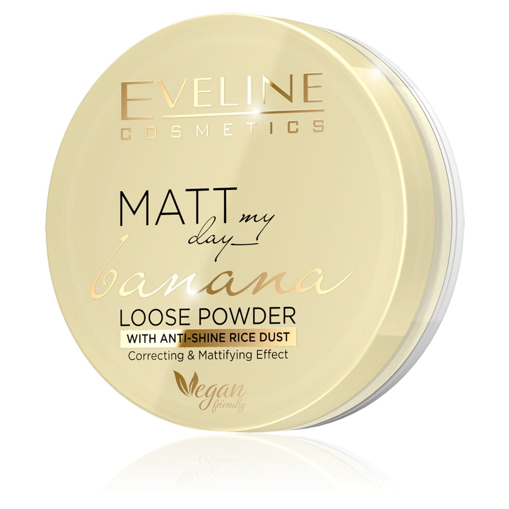 Eveline Cosmetics Matt My Day Banana Loose Powder корректирующая и матирующая рассыпчатая пудра для лица 6г
Eveline Cosmetics Matt My Day Banana Loose Powder корректирующая и матирующая рассыпчатая пудра для лица 6г