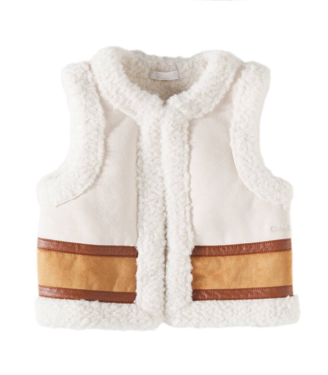 Жилет из искусственной замши с отделкой из искусственной овчины Chloé Kids, цвет chocolate brown
Жилет из искусственной замши с отделкой из искусственной овчины Chloé Kids, цвет chocolate brown