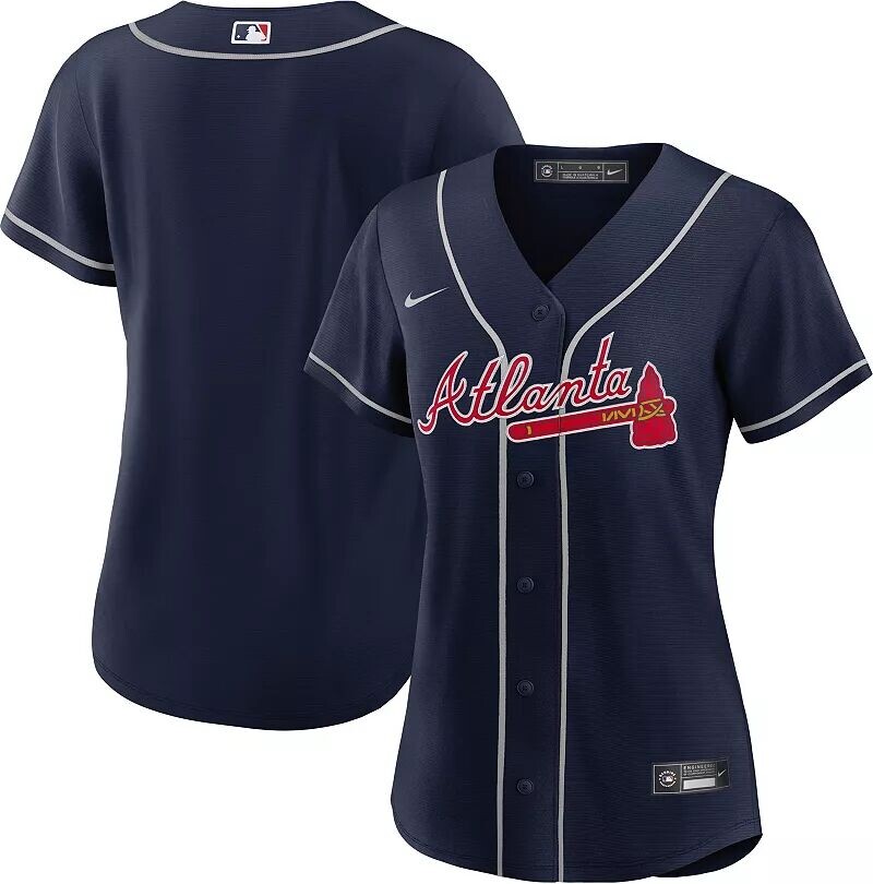 Женская футболка Nike Replica Atlanta Braves Blank темно-синего цвета Cool Base
Женская футболка Nike Replica Atlanta Braves Blank темно-синего цвета Cool Base
