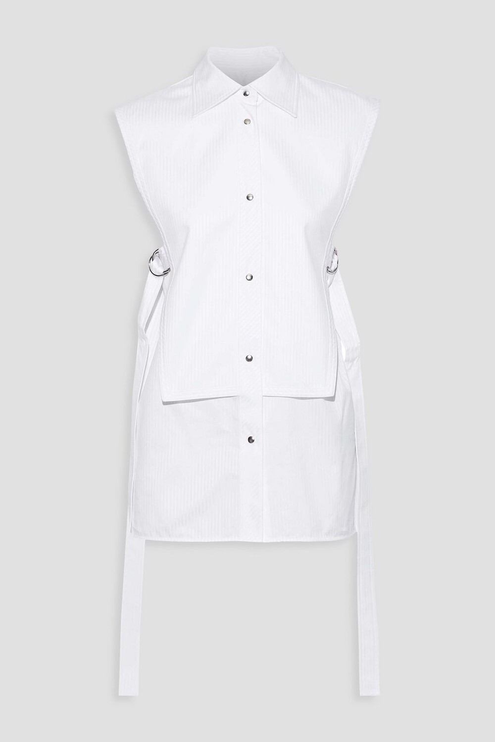 Многослойная полосатая рубашка из хлопкового поплина с бретелями HELMUT LANG, белый
Многослойная полосатая рубашка из хлопкового поплина с бретелями HELMUT LANG, белый