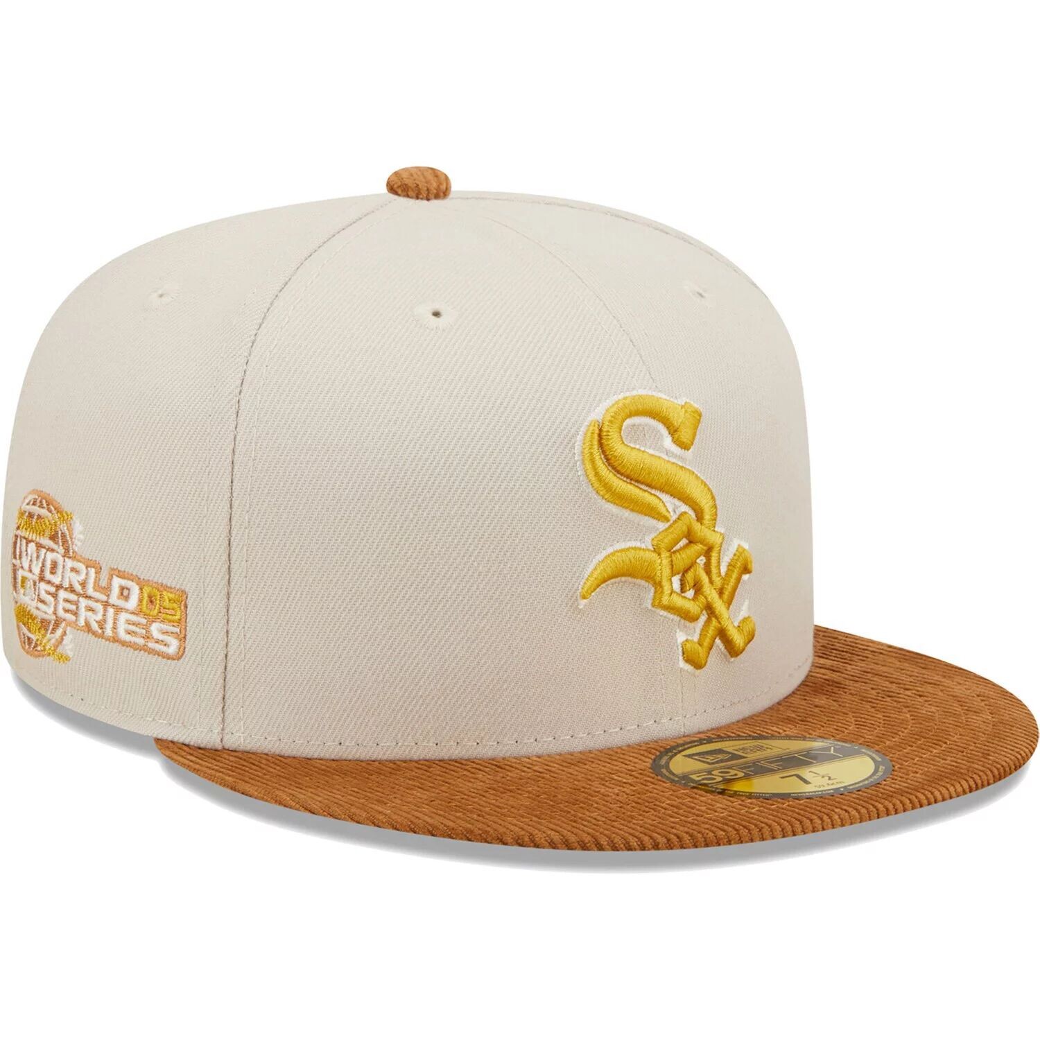 Мужская вельветовая шляпа New Era кремового/коричневого цвета Chicago White Sox 59FIFTY с приталенным козырьком
Мужская вельветовая шляпа New Era кремового/коричневого цвета Chicago White Sox 59FIFTY с приталенным козырьком