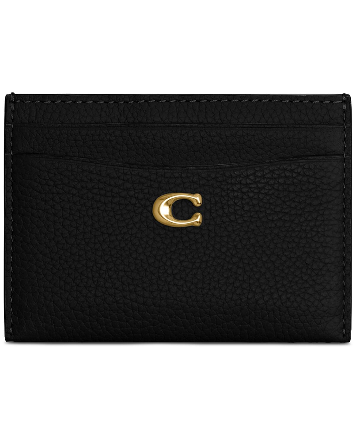 Футляр для визиток Essential из полированной кожи с галькой COACH, черный
Футляр для визиток Essential из полированной кожи с галькой COACH, черный