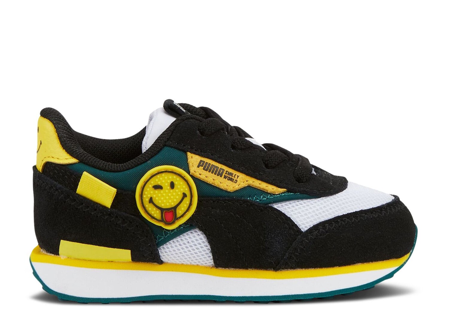 Кроссовки Puma Smileyworld X Future Rider Infant 'Black Vibrant Yellow', черный
Кроссовки Puma Smileyworld X Future Rider Infant 'Black Vibrant Yellow', черный