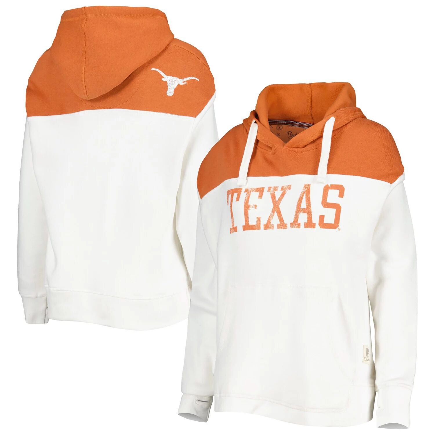 Женский пуловер с капюшоном и кокеткой Pressbox White/Texas Orange Texas Longhorns Chicago 2-Hit
Женский пуловер с капюшоном и кокеткой Pressbox White/Texas Orange Texas Longhorns Chicago 2-Hit