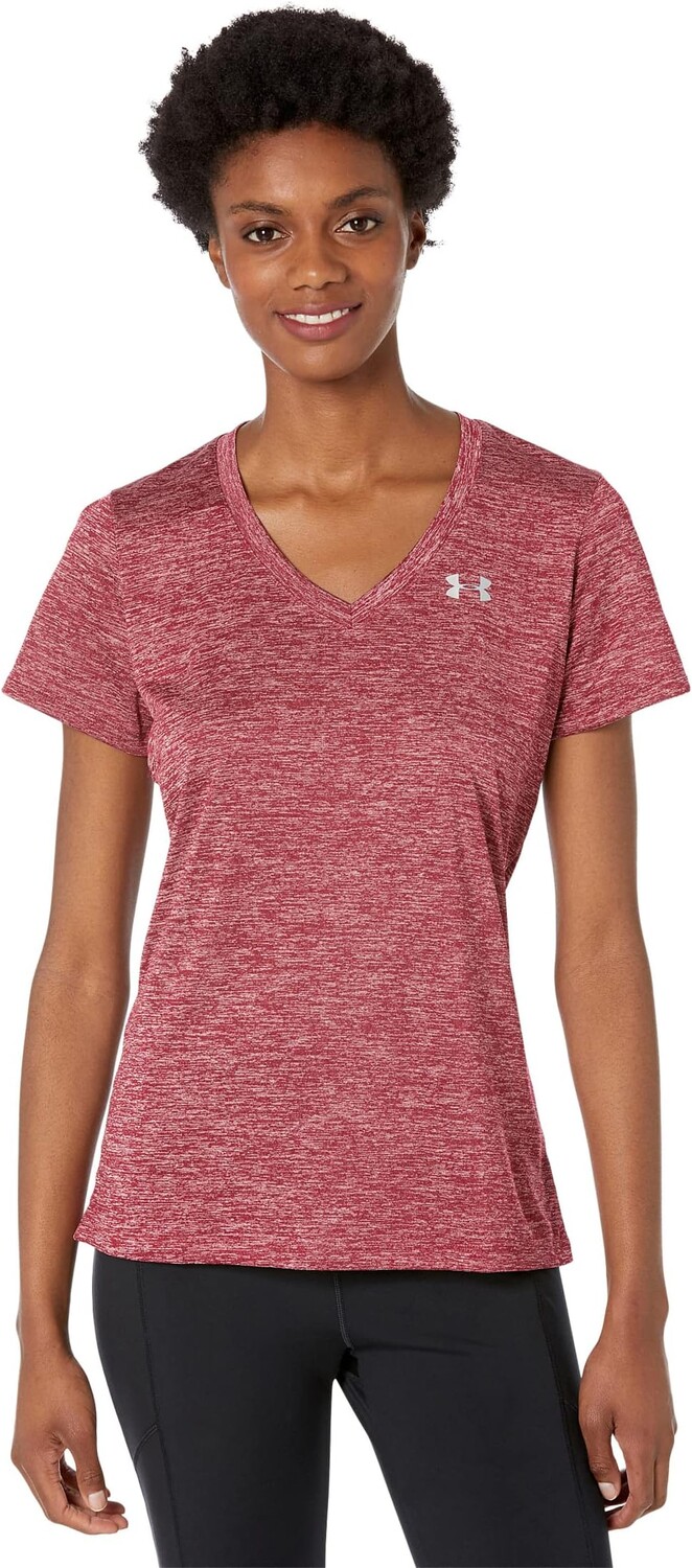 UA Tech с V-образным вырезом Under Armour, цвет Black Rose/Pink Sands/Metallic Silver
UA Tech с V-образным вырезом Under Armour, цвет Black Rose/Pink Sands/Metallic Silver