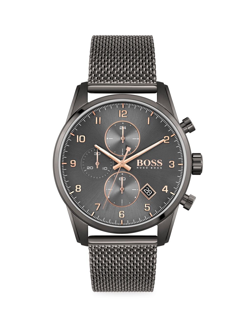 Серые часы Skymaster из нержавеющей стали с хронографом и браслетом HUGO BOSS, серый
Серые часы Skymaster из нержавеющей стали с хронографом и браслетом HUGO BOSS, серый