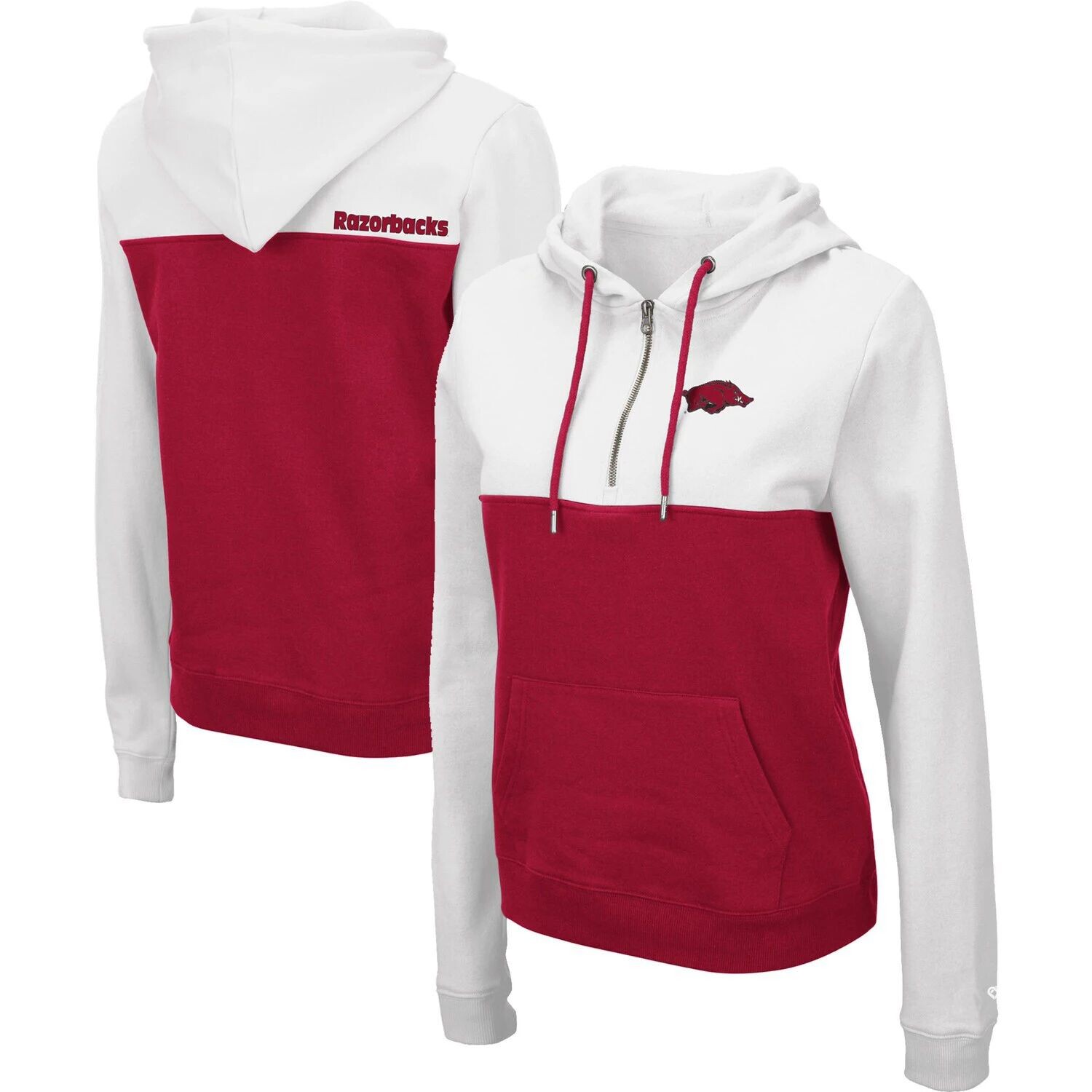 Женская худи с молнией до половины длины Colosseum White/Cardinal Arkansas Razorbacks Aidan Colosseum
Женская худи с молнией до половины длины Colosseum White/Cardinal Arkansas Razorbacks Aidan Colosseum