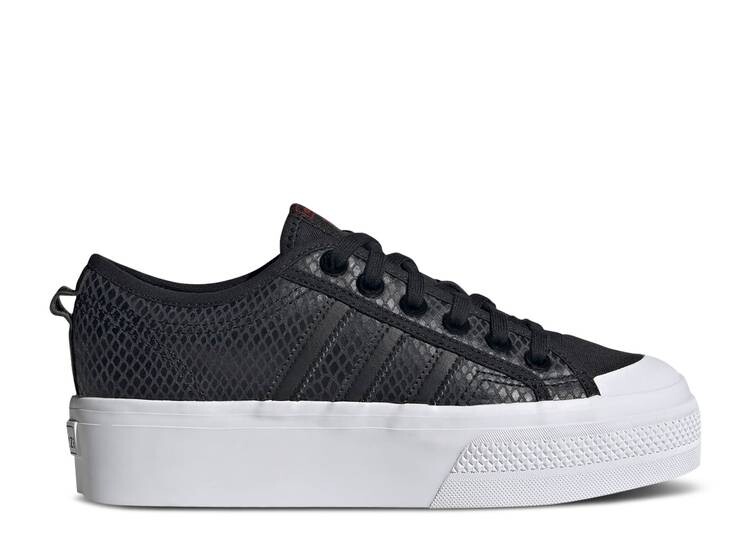 Кроссовки Adidas WMNS NIZZA PLATFORM 'BLACK PYTHON', черный
