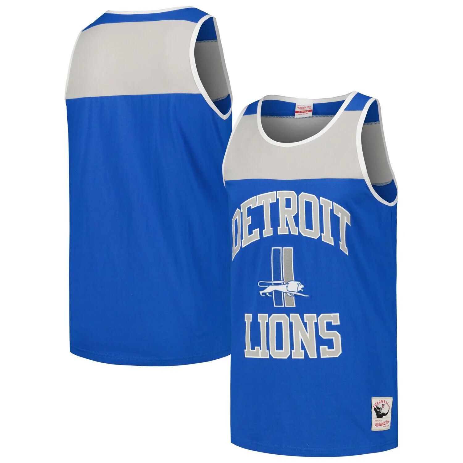 Мужская майка Mitchell & Ness синего/серебристого цвета с цветными блоками Detroit Lions Heritage
Мужская майка Mitchell & Ness синего/серебристого цвета с цветными блоками Detroit Lions Heritage