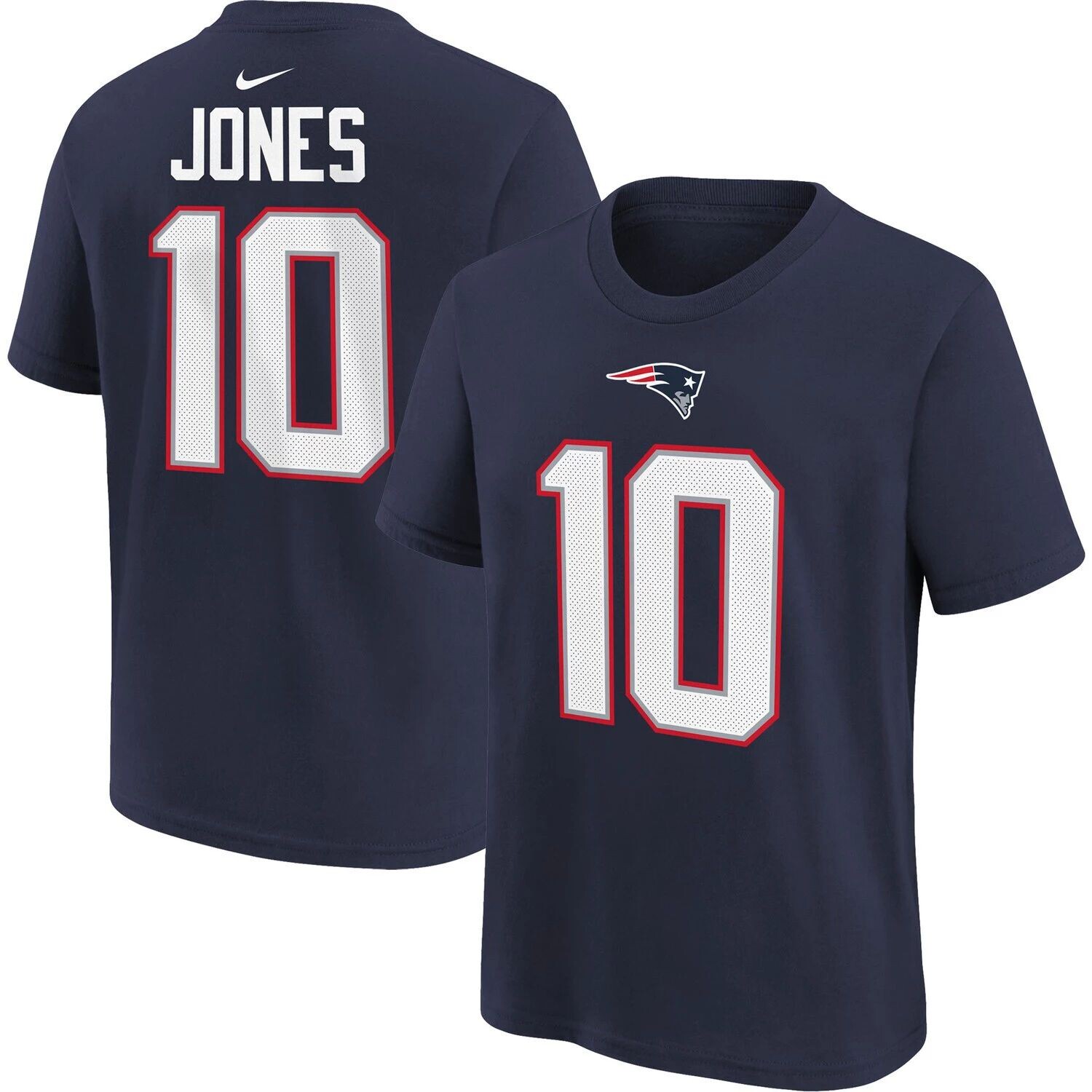 Молодежная футболка Nike Mac Jones Navy New England Patriots с именем и номером игрока команды Nike
Молодежная футболка Nike Mac Jones Navy New England Patriots с именем и номером игрока команды Nike
