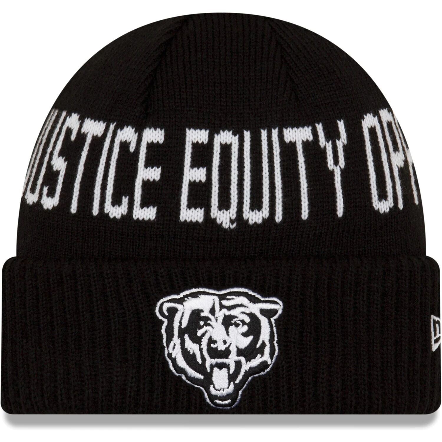 Мужская черная вязаная шапка New Era Chicago Bears Team Social Justice с манжетами
Мужская черная вязаная шапка New Era Chicago Bears Team Social Justice с манжетами