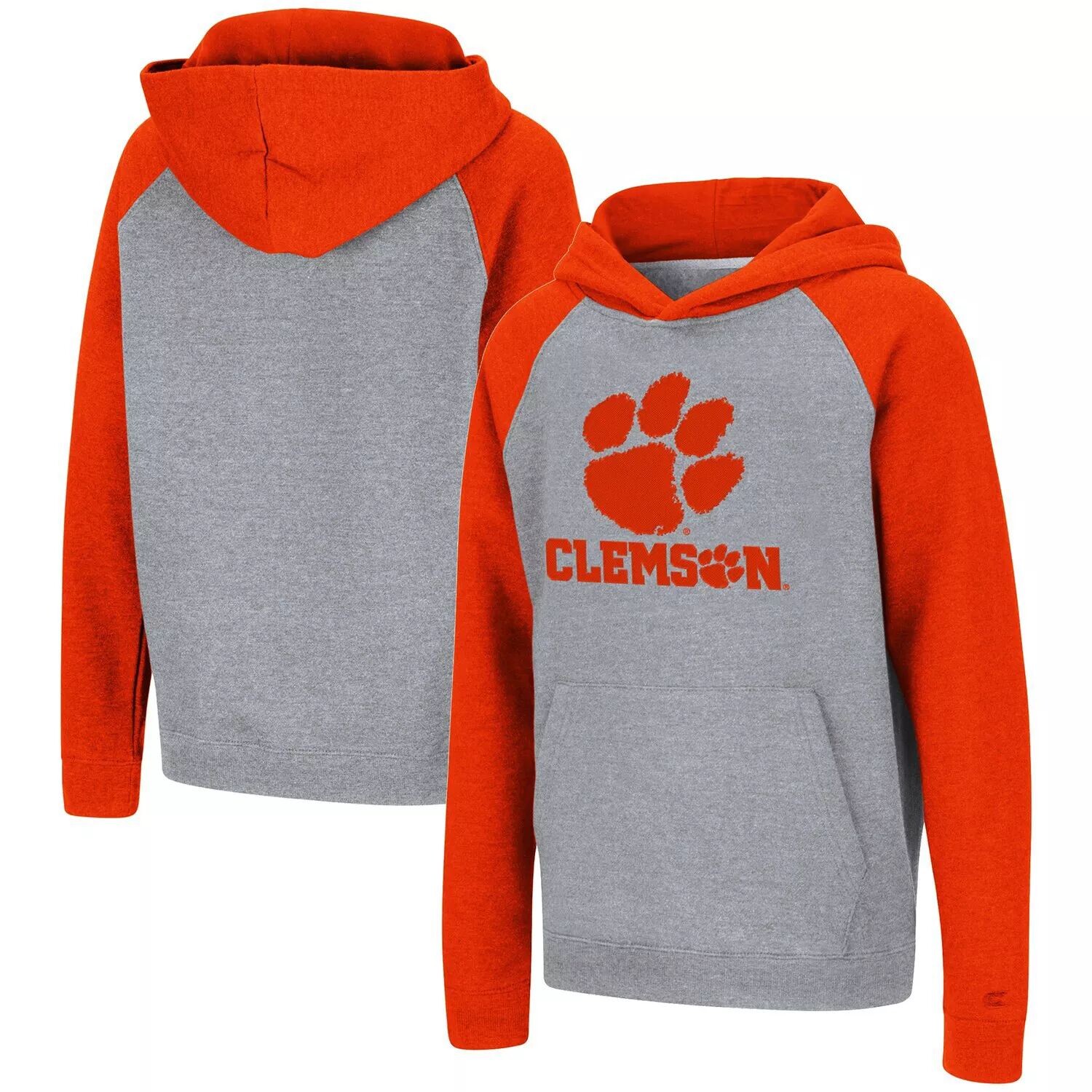 Молодежная толстовка с капюшоном цвета реглан, серый/оранжевый логотип Clemson Tigers с надписью Colosseum Colosseum
Молодежная толстовка с капюшоном цвета реглан, серый/оранжевый логотип Clemson Tigers с надписью Colosseum Colosseum