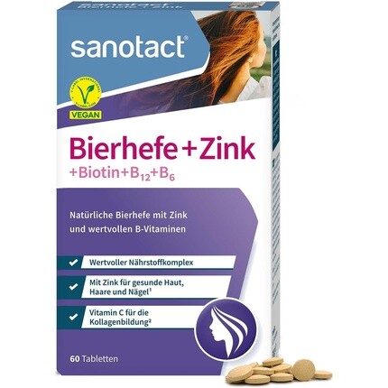Пивные дрожжи Sanotact + цинк, 60 таблеток, веганские витамины для волос, кожи, ногтей с биотином, B12, B6 — высокоэффективная формула красоты
Пивные дрожжи Sanotact + цинк, 60 таблеток, веганские витамины для волос, кожи, ногтей с биотином, B12, B6 — высокоэффективная формула красоты