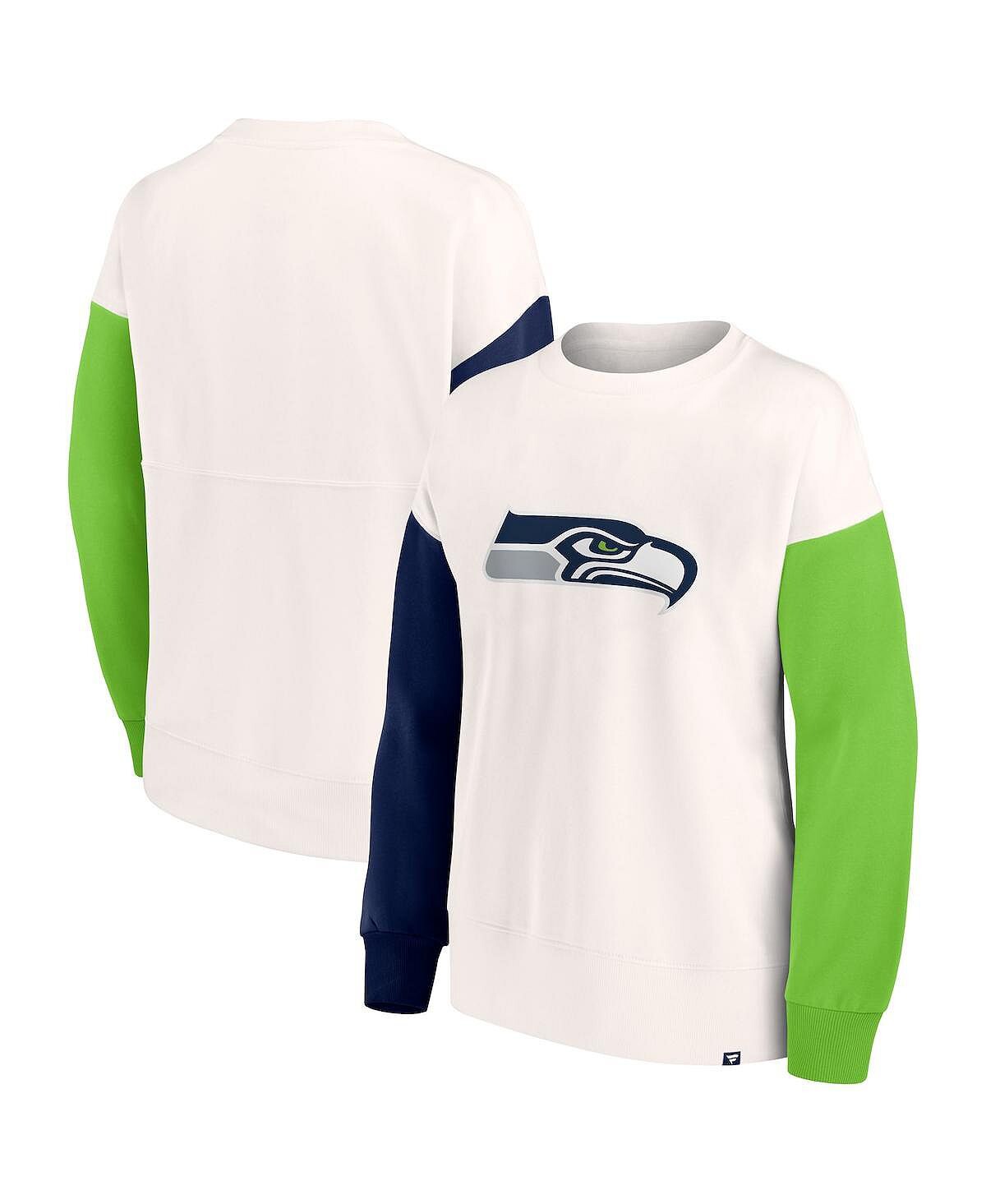 Женский белый пуловер с логотипом Seattle Seahawks с цветными блоками и логотипом Fanatics, белый
Женский белый пуловер с логотипом Seattle Seahawks с цветными блоками и логотипом Fanatics, белый