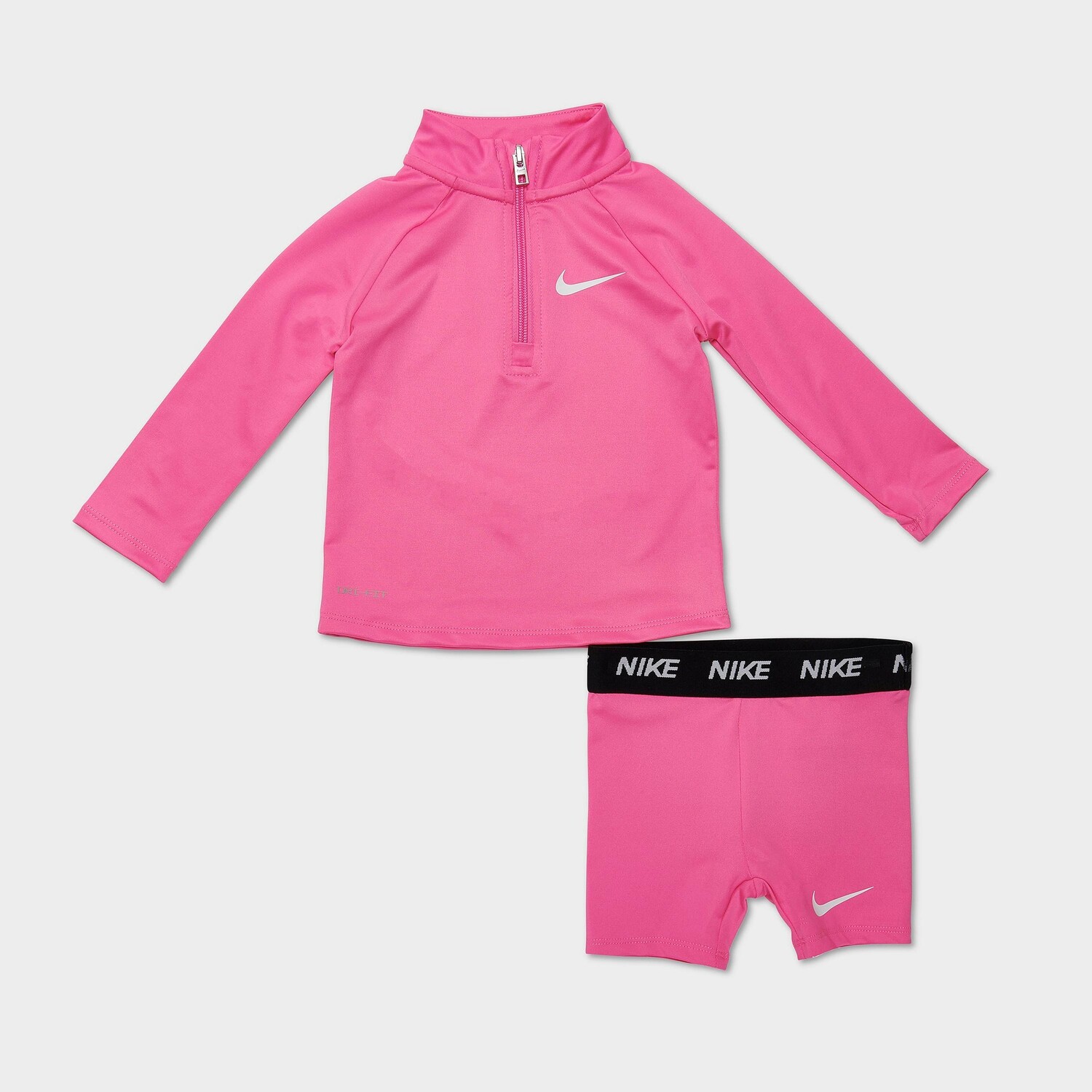 Комплект из топа и шорт с молнией на четверть Nike Pro для новорожденных девочек, розовый
Комплект из топа и шорт с молнией на четверть Nike Pro для новорожденных девочек, розовый