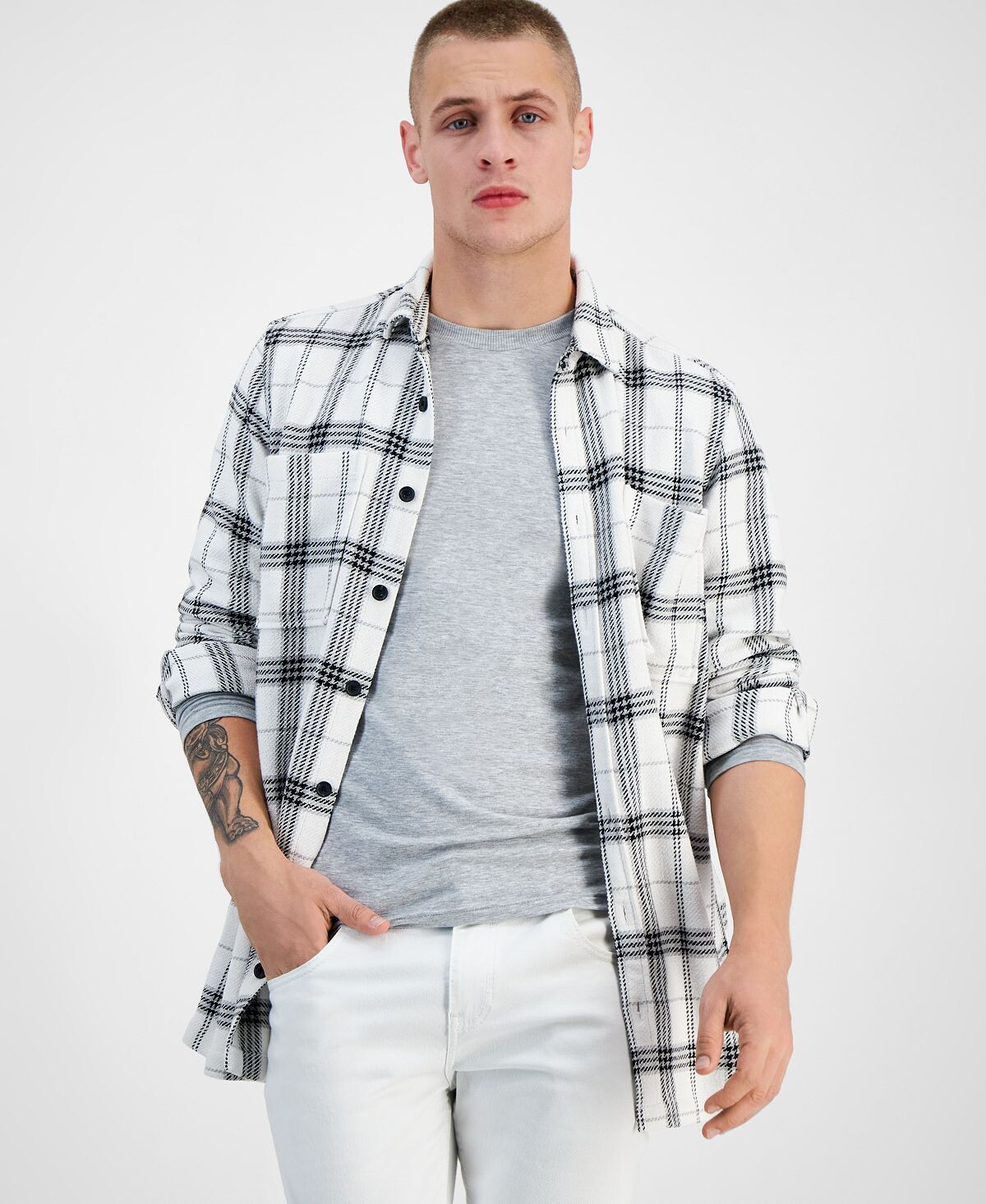 Мужская куртка-рубашка colon classic-fit в клетку, созданная для macy's INC International Concepts, мульти
Мужская куртка-рубашка colon classic-fit в клетку, созданная для macy's INC International Concepts, мульти